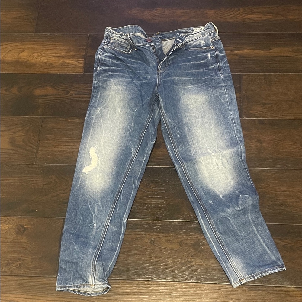 G-Star Relaxed Fit Distressed Blue Jeans